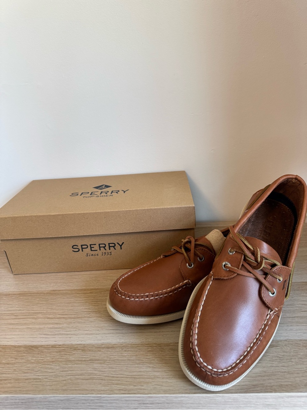 Sperry Brown Leather 2-Eye Boat Shoes